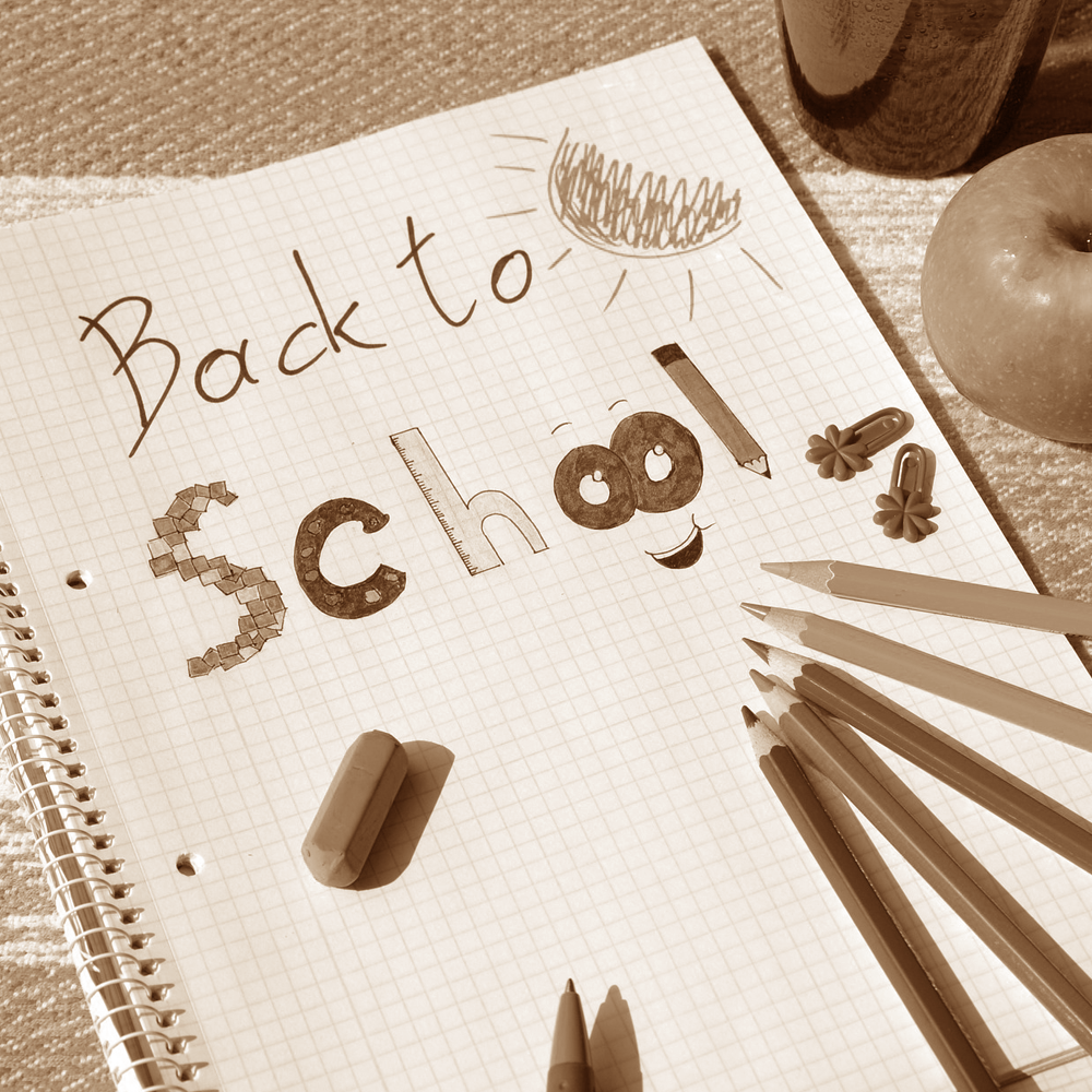 Houten kaarten - back to school