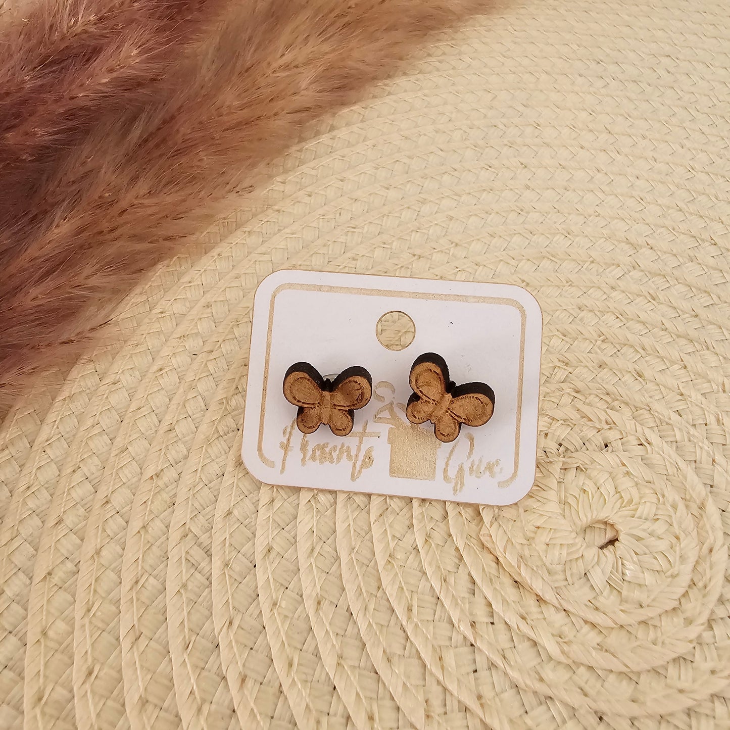 Oorbellen knopjes - vlinder