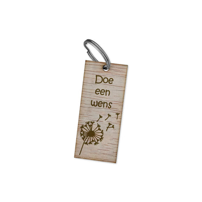 Sleutelhanger quote - Doe een wens