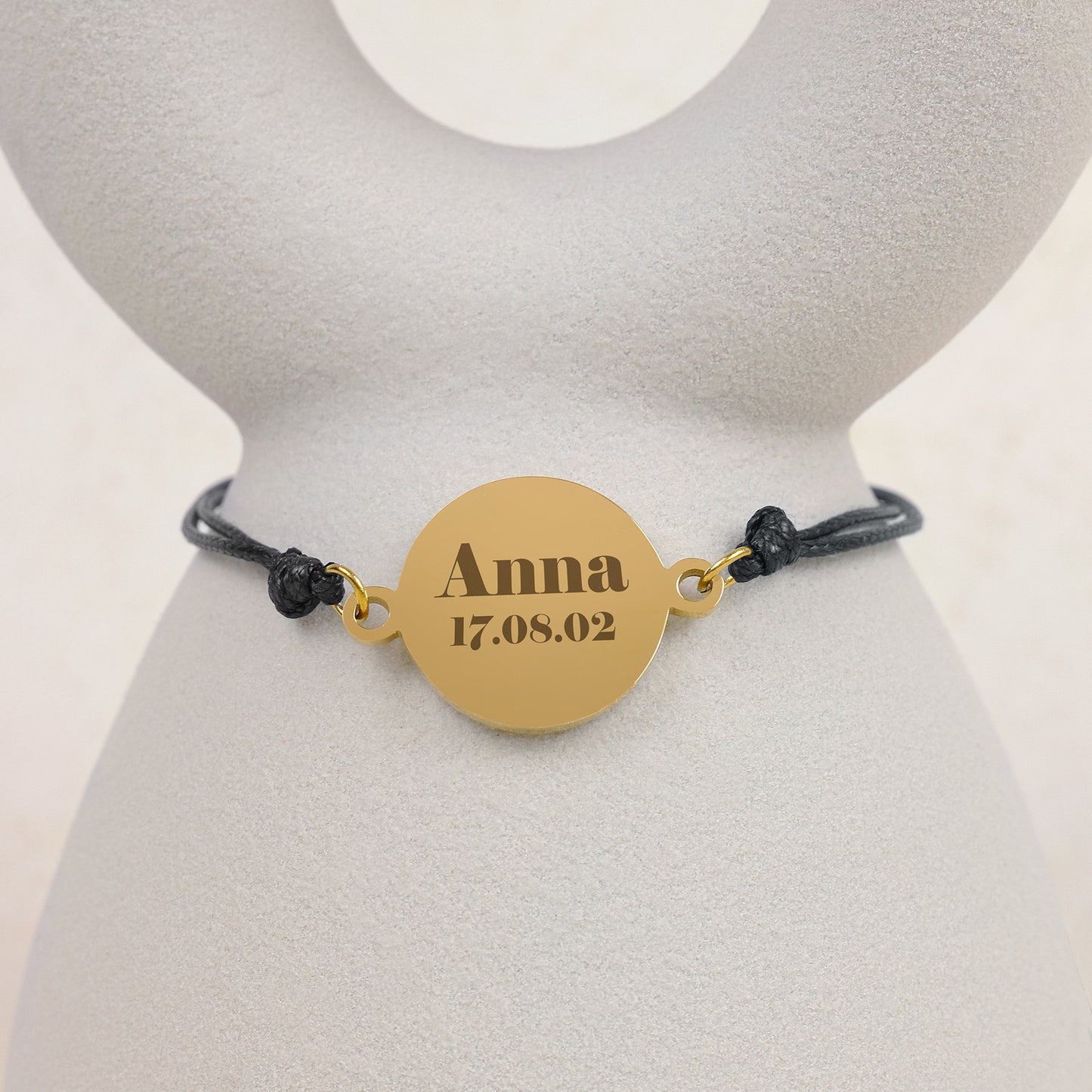 Armband Charlotte goud - Naam + Datum