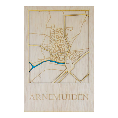 Houten stadsplattegrond - Arnemuiden