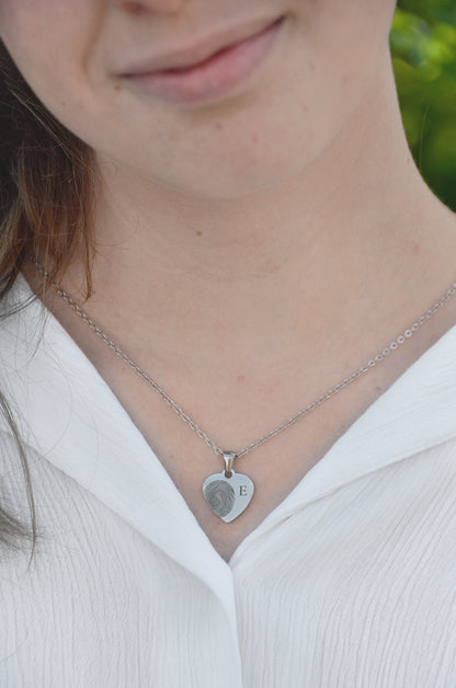 Ketting Noëlle zilver - Vingerafdruk