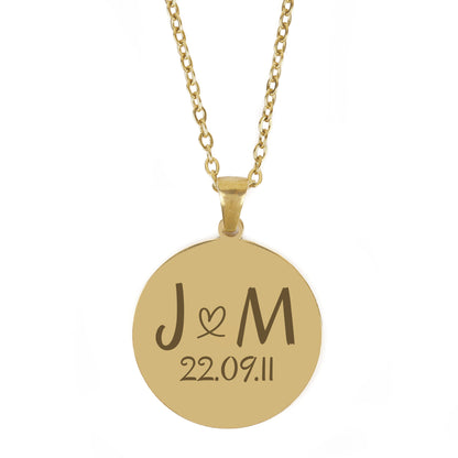 Ketting Mila goud - Initialen + Datum