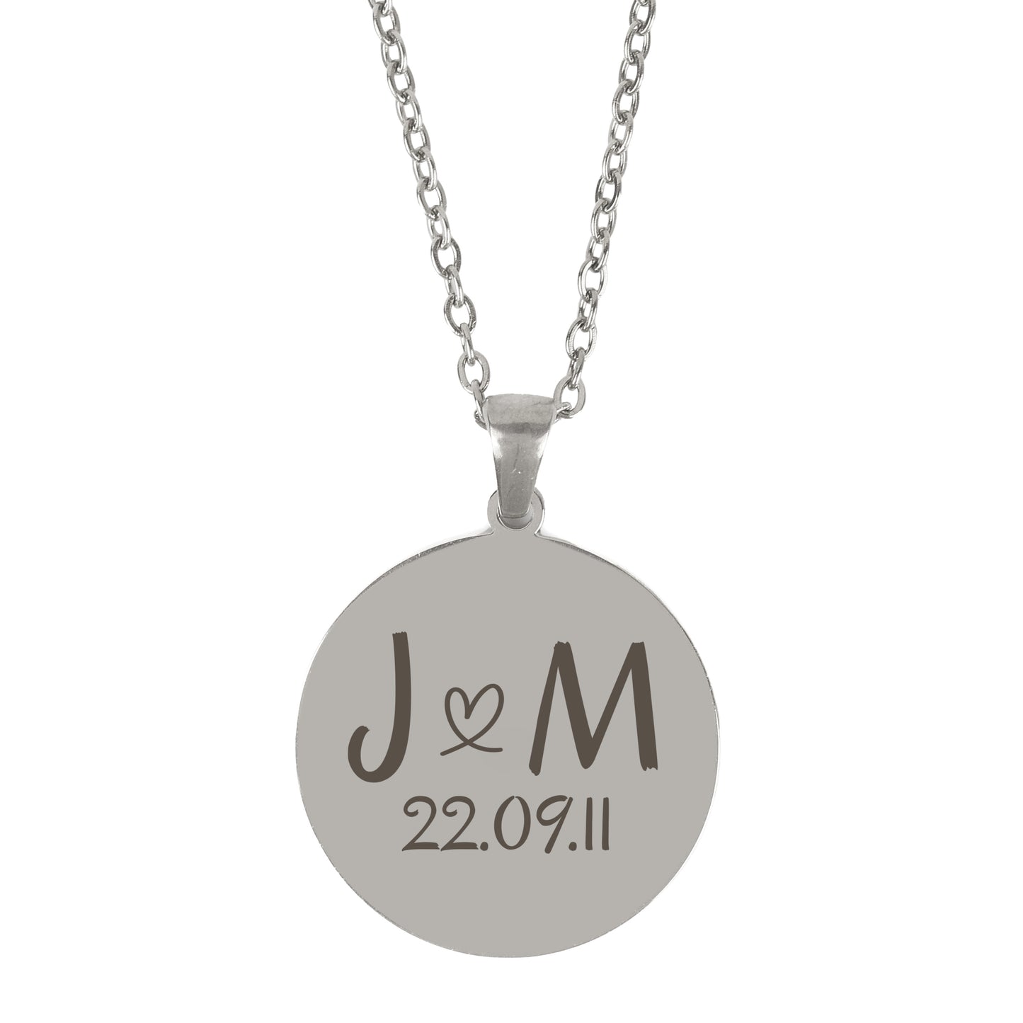 Ketting Mila zilver - Initialen + Datum