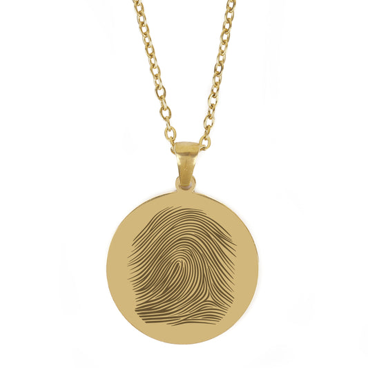 Ketting Mila goud - Vingerafdruk