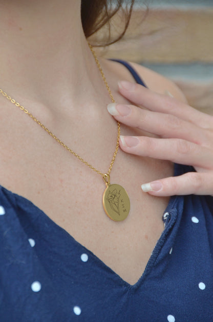 Ketting Mila goud - Geboortebloem