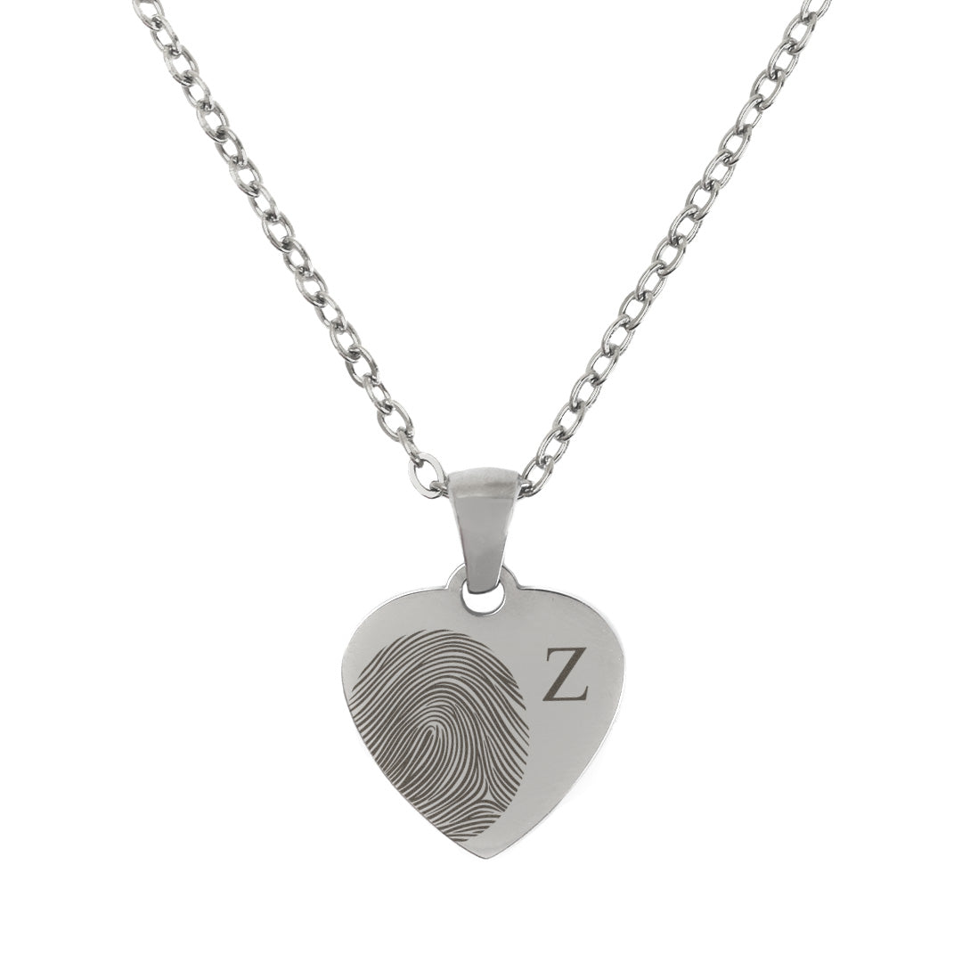 Ketting Noëlle zilver - Vingerafdruk