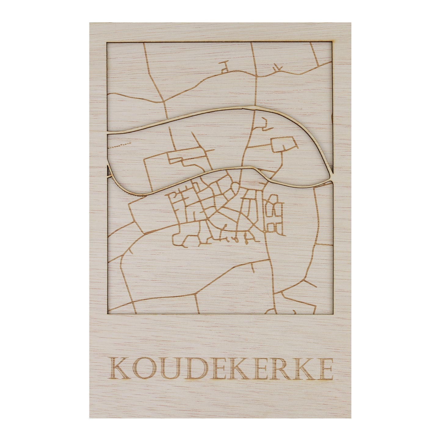 Houten stadsplattegrond - Koudekerke