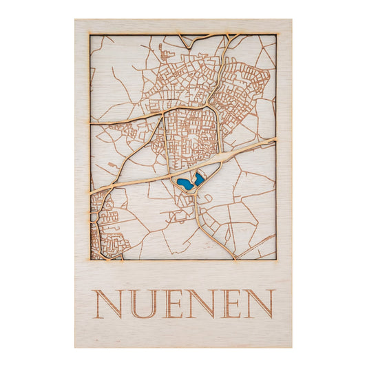 Houten stadsplattegrond - Nuenen