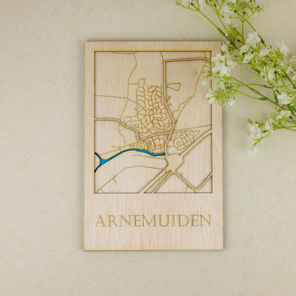 Houten stadsplattegrond - Custom