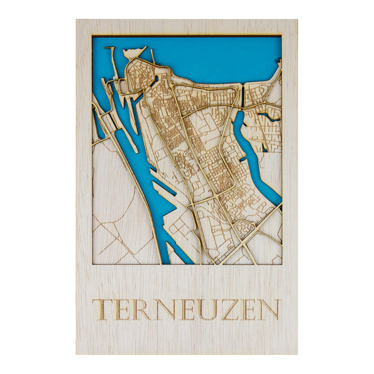 Houten stadsplattegrond - Terneuzen