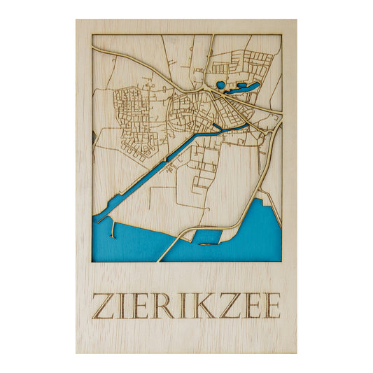 Houten stadsplattegrond - Zierikzee