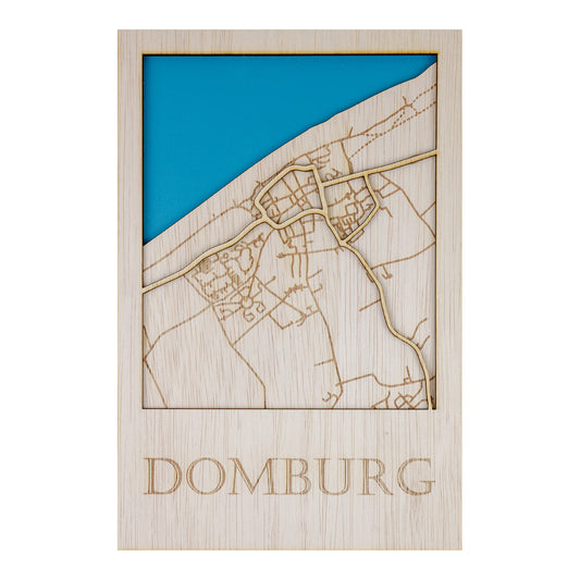 Houten stadsplattegrond - Domburg