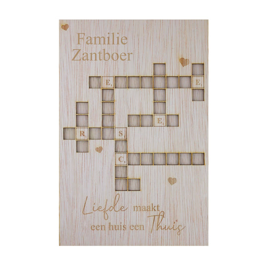 Scrabble puzzel - Familie