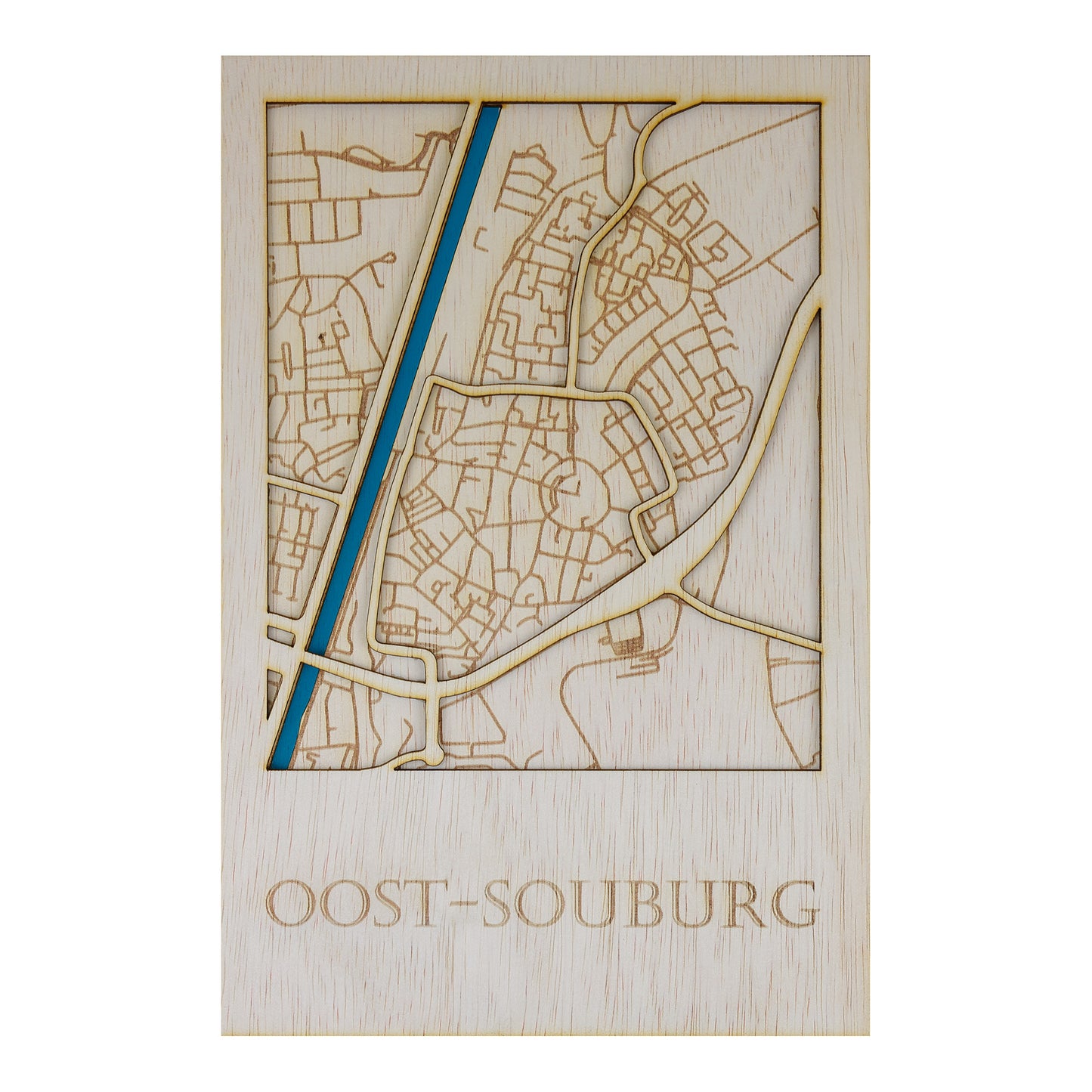 Houten stadsplattegrond - Oost-Souburg