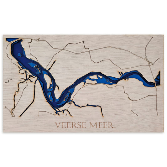 Houten plattegrond - Veerse Meer