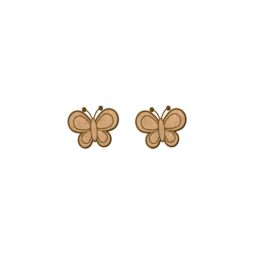 Oorbellen knopjes - vlinder