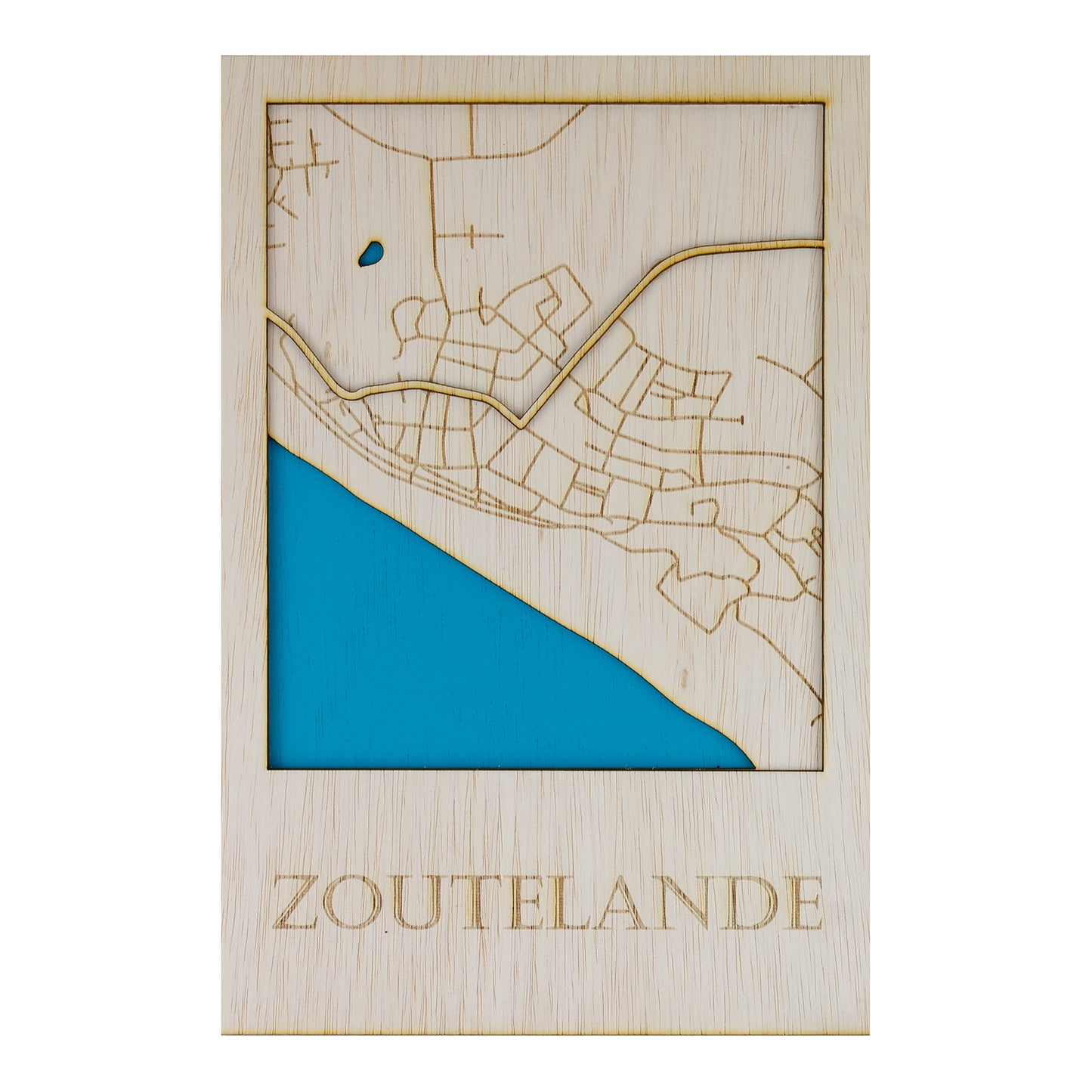 Houten stadsplattegrond - Zoutelande